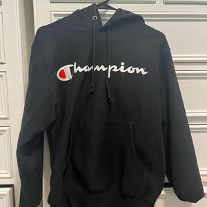 Champion Black Hoodie | Size S